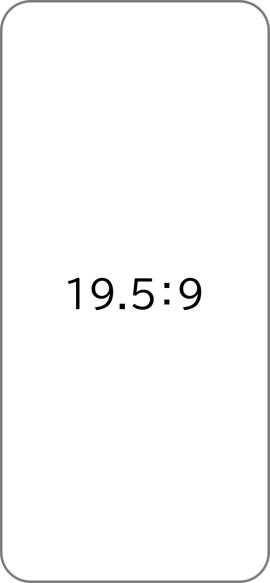 アスペクト比19.5:9のイメージ画像